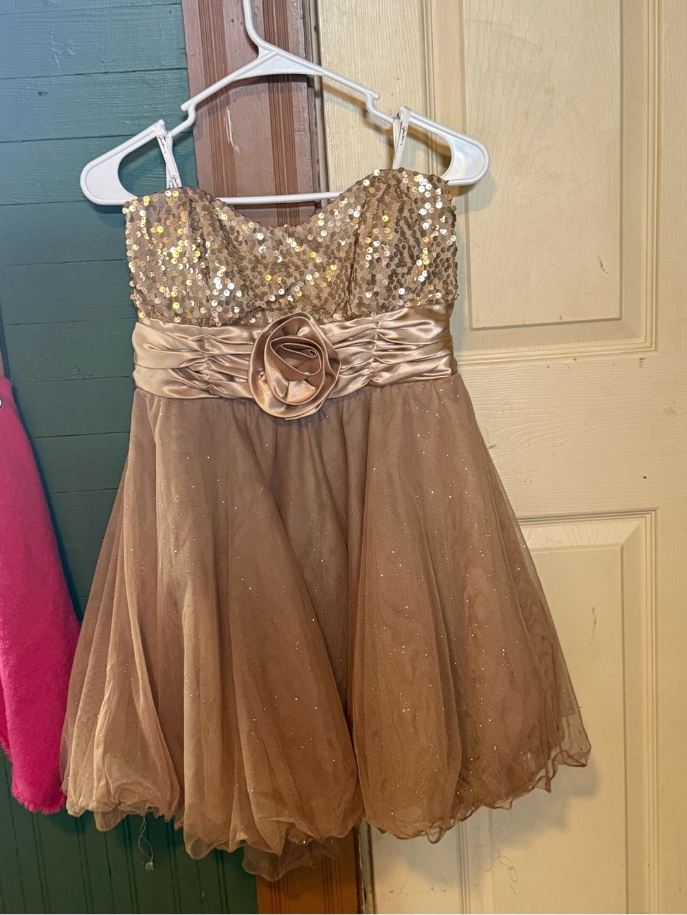 Speechless Gold Sequin Rosette Party Dress for Girls